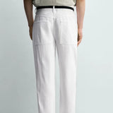 TAPERED WIDE-LEG JEANS